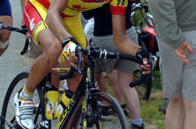 Spanish national champion Juan Miguel Garate took part in today's breakaway and finished 8th. Photo copyright Roadcycling.com.