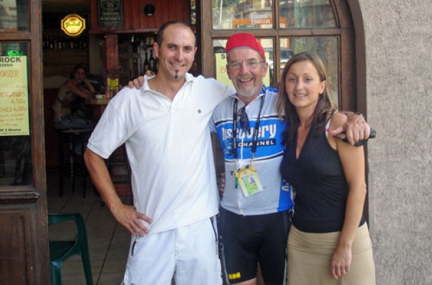 Paul Rogen with friends. Photo by Thomson Bike Tours.