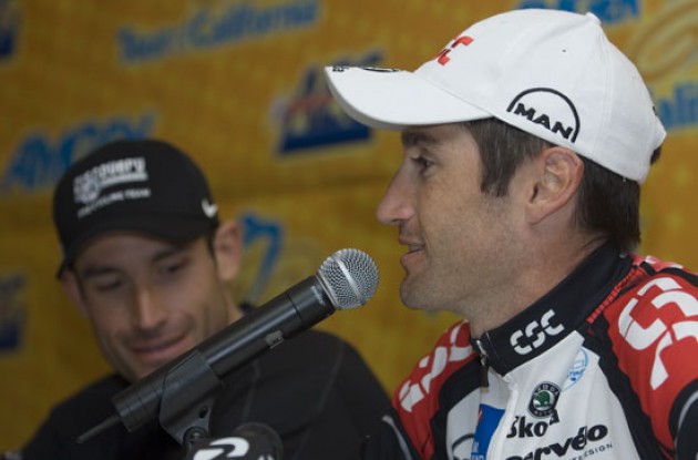 Hincapie and Julich. Photo copyright Roadcycling.com.