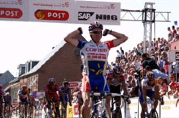Stuart O'Grady takes the stage win.