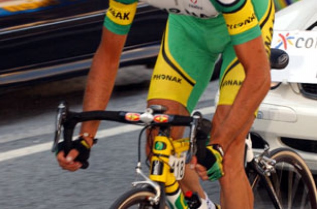 Santiago Perez did a very impressive performance in today's mountain time trial. Photo copyright Unipublic.