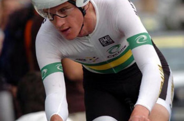 Michael Rogers (Australia) on his way to victory. Photo copyright Fotoreporter Sirotti.
