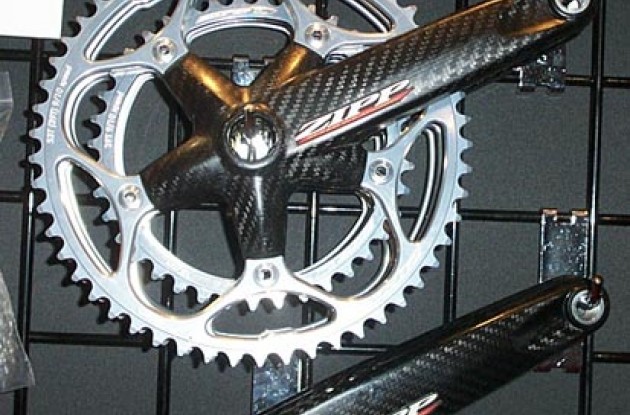 Zipp carbon cranks. Photo copyright Roadcycling.com.
