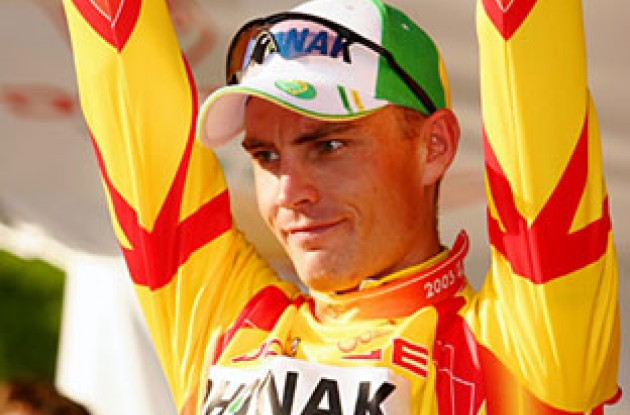Robert Hunter (Phonak) will wear the leader's jersey in tomorrow's stage. Photo copyright Ben Ross/Roadcycling.com.