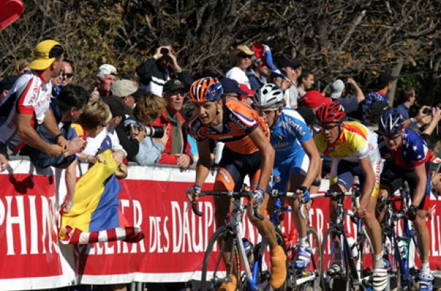 The excited crowd cheers on the riders.  Photo copyright Paul Sampara Photography. The excited crowd cheers on the riders.  Photo copyright Paul Sampara Photography.
