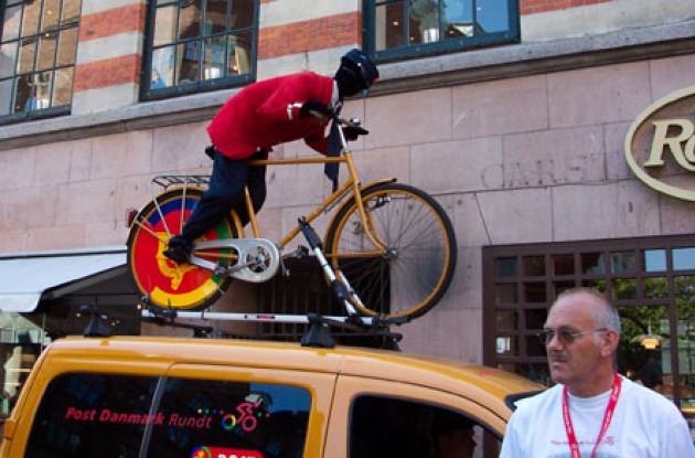 The Danish postal service "Post Danmark" is the main sponsor of the Tour of Denmark. Photo copyright Roadcycling.com. The Danish postal service "Post Danmark" is the main sponsor of the Tour of Denmark. Photo copyright Roadcycling.com.