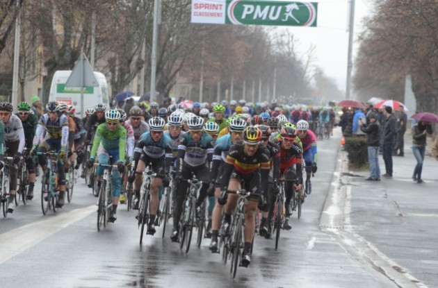 Omega Pharma-QuickStep's Tom Boonen leads the peloton | A.S.O.