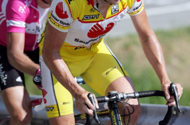 Chris Horner and Jan Ullrich climbs in this year's Tour of Switzerland. Photo copyright Roadcycling.com.