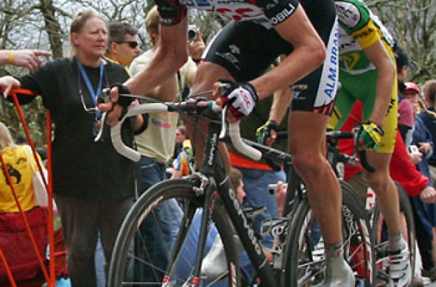 David Zabriskie (Team CSC) climbs. Photo copyright Ben Ross/Roadcycling.com/<A HREF="http://www.benrossphotography.com" TARGET=_BLANK>www.benrossphotography.com</A>.