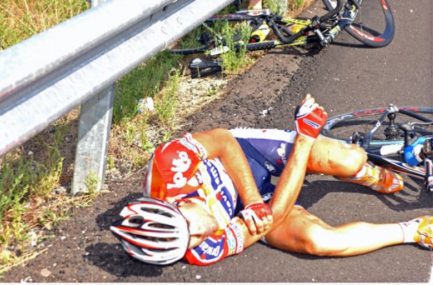 Crash! Photo copyright Roadcycling.com.