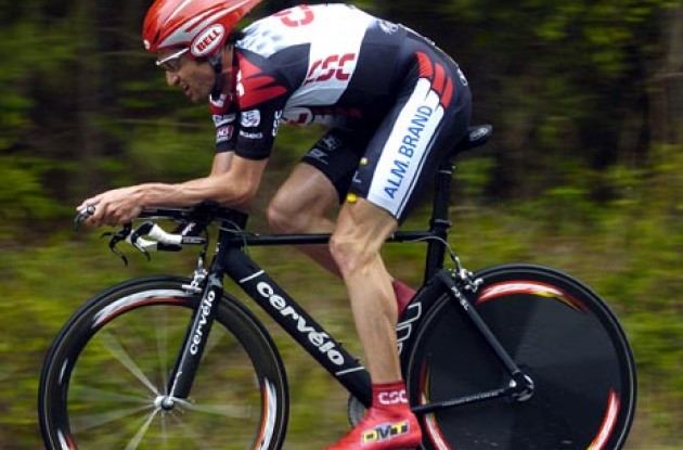 Bobby Julich (Team CSC). Photo copyright Roadcycling.com. Bobby Julich (Team CSC). Photo copyright Roadcycling.com.