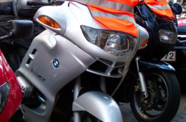 This engine won't win the race. Photo copyright Roadcycling.com. This engine won't win the race. Photo copyright Roadcycling.com.