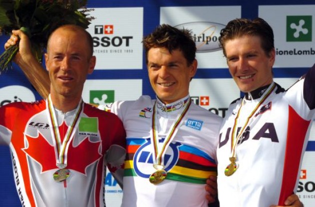 Bert Grabsch (Germany), Svein Tuft and David Zabriskie on the podium.