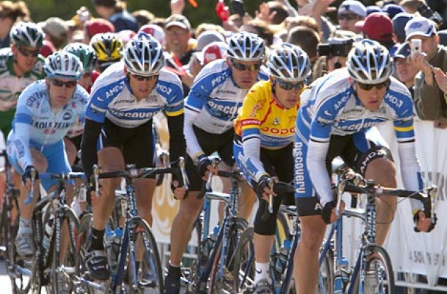 The Discovery train pulls hard. Photo copyright Ben Ross/Roadcycling.com/www.benrossphotography.com. The Discovery train pulls hard. Photo copyright Ben Ross/Roadcycling.com/www.benrossphotography.com.