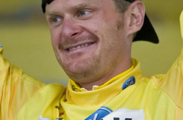 Floyd Landis of Phonak Hearing Systems - iShares won Thursday's Time Trial and took the lead in the Overall classification.