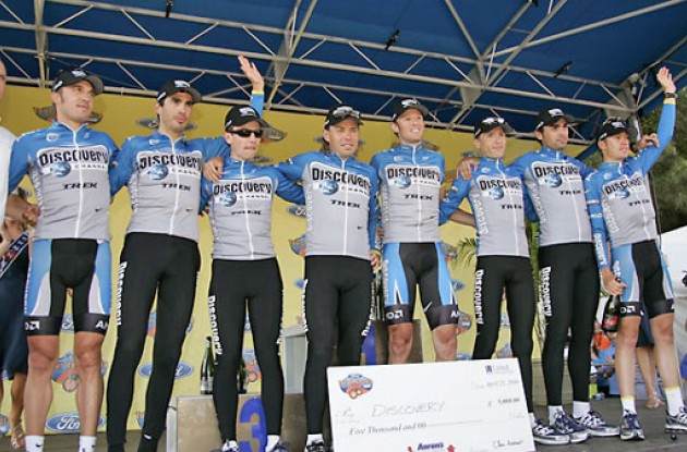 The Discovery Channel Pro Cycling Team won the top team award. Photo copyright Ben Ross/Roadcycling.com/<A HREF="http://www.benrossphotography.com" TARGET=_BLANK>www.benrossphotography.com</A>.