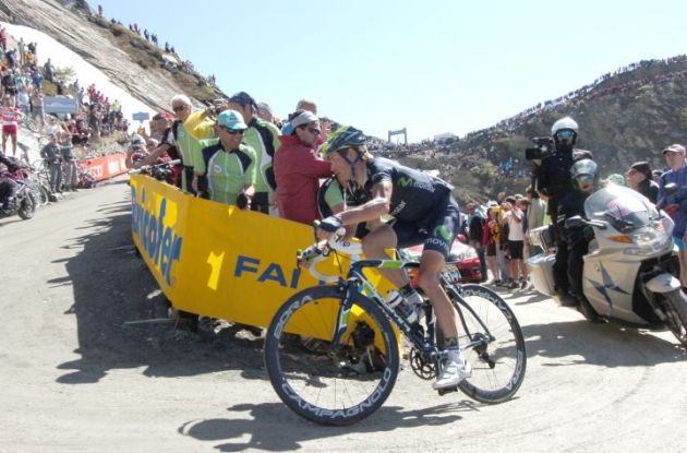 Team Movistar's Vasil Kiryienka on his way to victory. Photo Fotoreporter Sirotti. Team Movistar's Vasil Kiryienka on his way to victory. Photo Fotoreporter Sirotti.