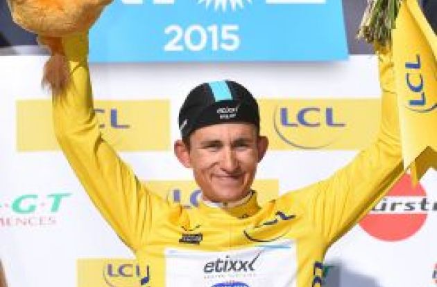 Michal Kwiatkowski leads Paris-Nice ahead of BMC Racing's Rohan Dennis and Tony Martin of Etixx - QuickStep | EQS / Tim De Waele