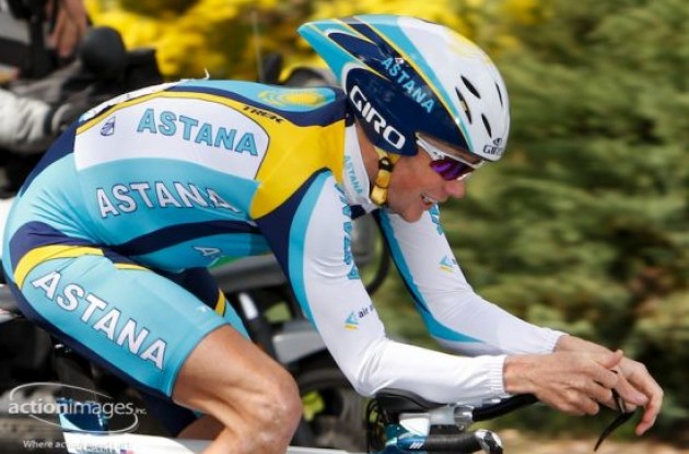 Chris Horner (Team Astana). Photo copyright Ben Ross / Action Images Inc. Chris Horner (Team Astana). Photo copyright Ben Ross / Action Images Inc.