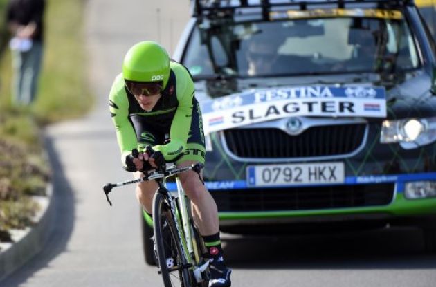 Tom Jelte Slagter fought hard for Team Cannondale-Garmin protected by POC | Slipstream