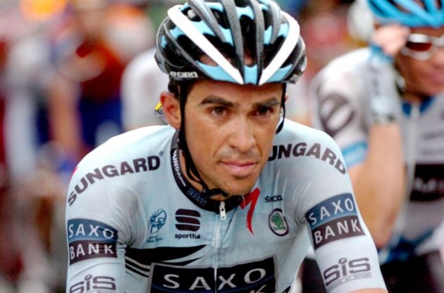 Team Saxo Bank-SunGard's Alberto Contador. Photo Fotoreporter Sirotti.