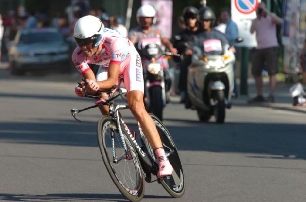 Alberto Contador on his way to the overall victory in the Giro d'Italia 2011.