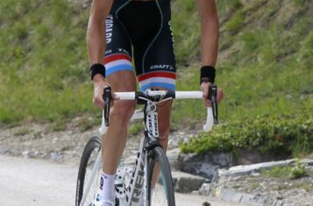 Andy Schleck. Photo copyright Fotoreporter Sirotti. Andy Schleck. Photo copyright Fotoreporter Sirotti.