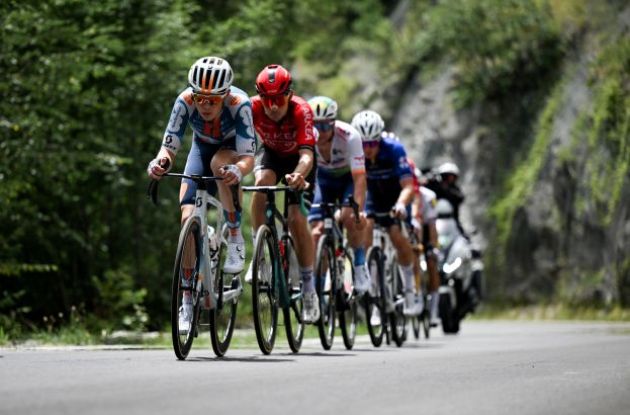 | A.S.O. Breakaway riders in stage 1 of Tour de France 2024