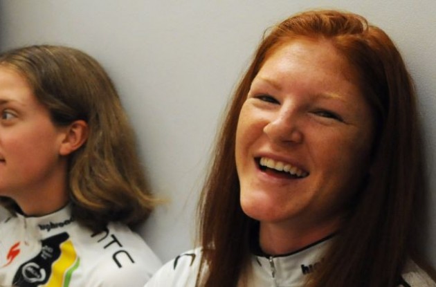 Carla Swart (Right, Team HTC-HighRoad). Photo by Brian Hodes.