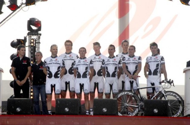 Cervelo TestTeam. Photo copyright Fotoreporter Sirotti. Cervelo TestTeam. Photo copyright Fotoreporter Sirotti.