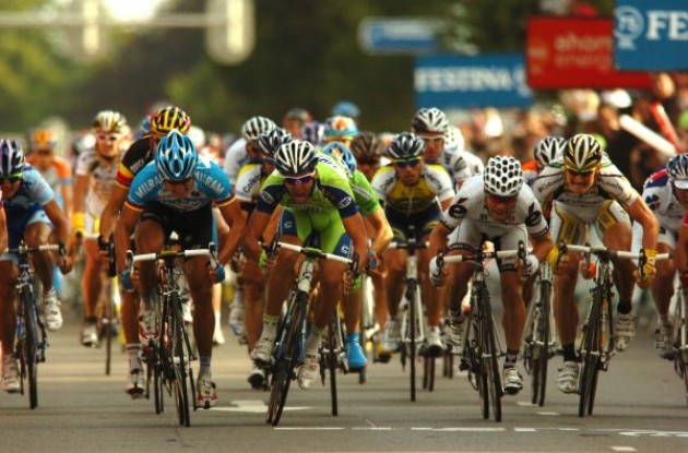 Gerald Ciolek wins stage 2 of the 2009 Vuelta a Espana. Photo copyright Fotoreporter Sirotti.