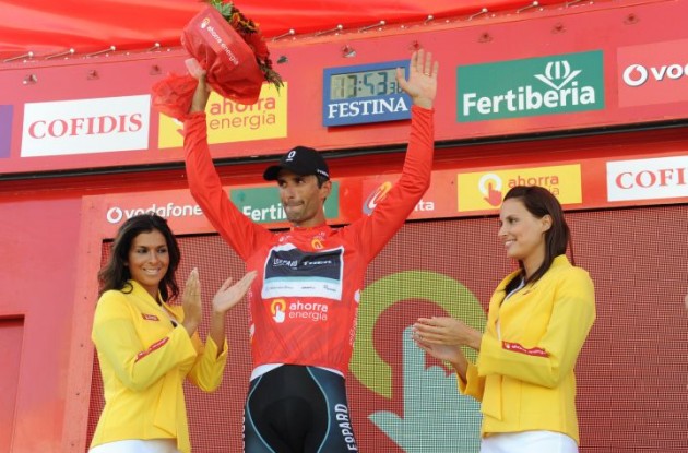 Daniele Bennati on the podium. Daniele Bennati on the podium.