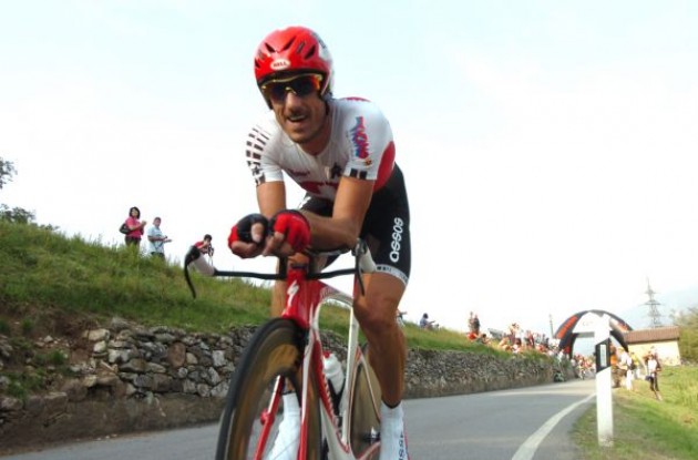 Fabian Cancellara on his way to victory and a gold medal. Photo copyright Fotoreporter Sirotti.