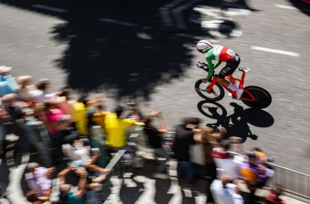 Filippo Ganna on his way to victory in the time trial | Unipublic Filippo Ganna has won stage 18 of the 2025 Vuelta a Espana