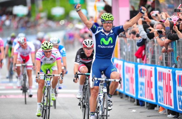 Francisco Ventoso wins stage 9 of the 2012 Giro d'Italia. Photo Fotoreporter Sirotti.