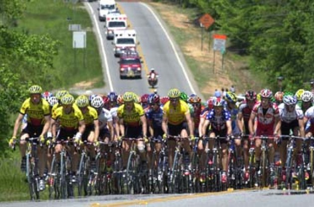 The riders roll through the Georgian countryside. Photo copyright Michael Pugh. The riders roll through the Georgian countryside. Photo copyright Michael Pugh.