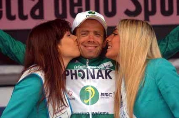 Alexandre Moos (Phonak Hearing Systems) leads the mountains classification