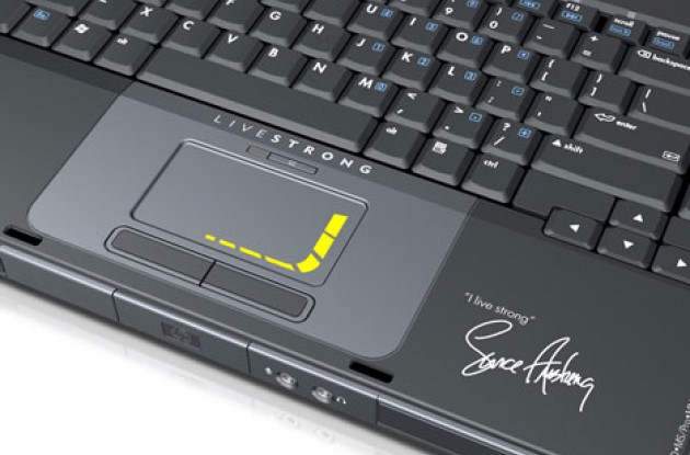 HP Special Edition L2000 Notebook - Lance Armstrong edition. Photo copyright Roadcycling.com.