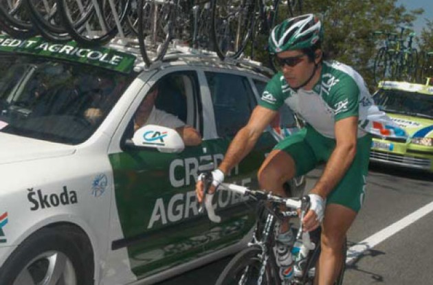 Julian Dean - Team Credit Agricole sprinter. Photo copyright Roadcycling.com Julian Dean - Team Credit Agricole sprinter. Photo copyright Roadcycling.com