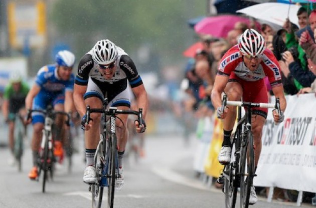 Russian team's Alexander Kristoff wins race in Frankfurt, Germany on May 1