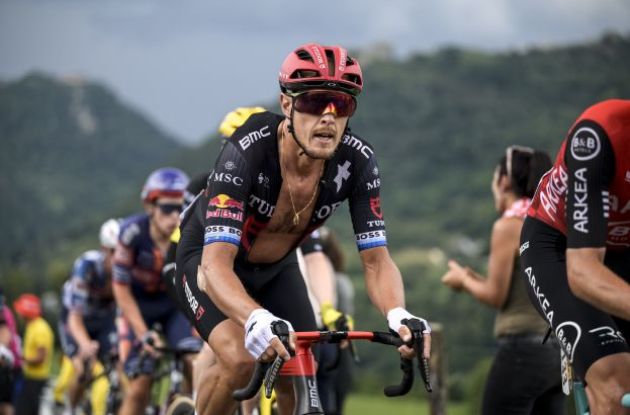 | A.S.O. Matteo Trentin in breakaway group during Tour de France