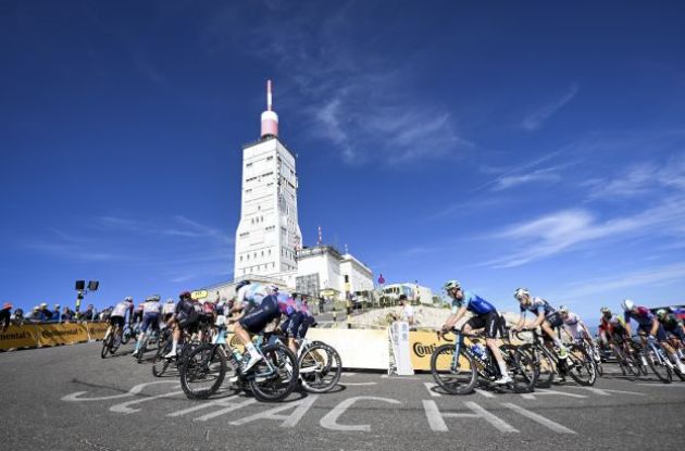 Mont Ventoux with Tour de France cyclists