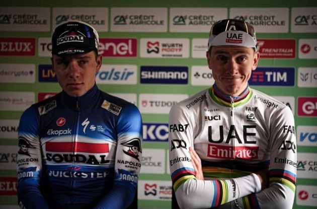 Remco Evenepoel and Tadej Pogacar