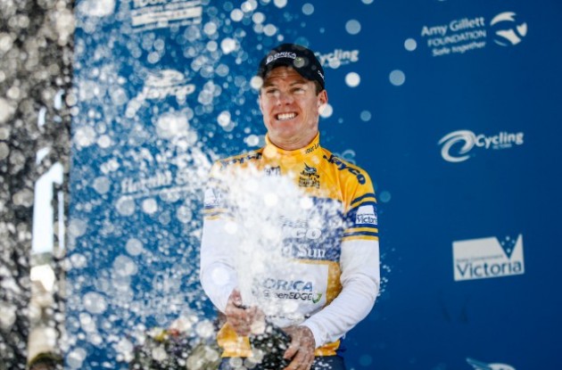 Simon Clarke on the 2014 Herald Sun Tour podium | Jxpphotography.com