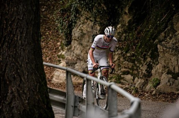 Tadej Pogacar climbing