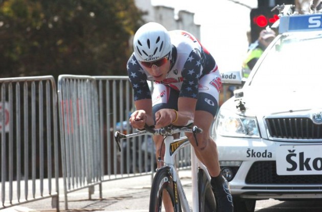 Taylor Phinney on his way to victory. Photo Fotoreporter Sirotti.
