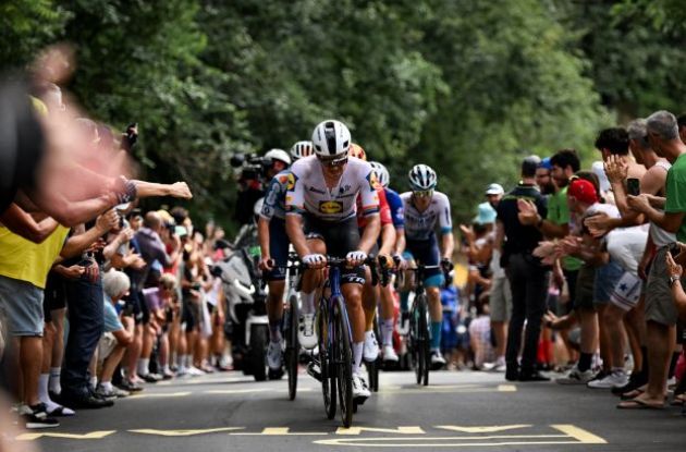 Team Lidl-Trek | A.S.O. Team Lidl-Trek pulling in the peloton