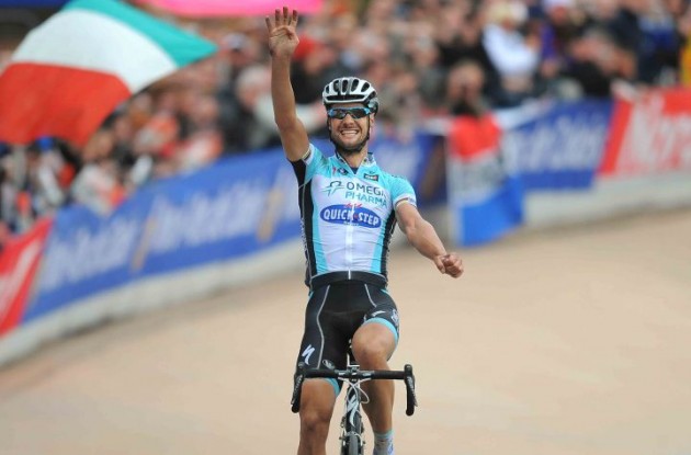 Tom Boonen's hot streak continued for another week and I can see why. Photo copyright Tim de Waele.