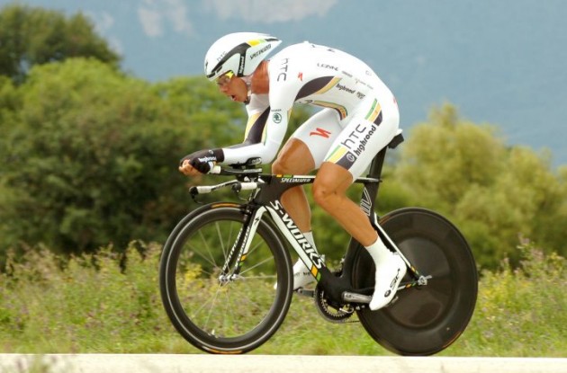 Tony Martin on his way to stage victory for Team HTC-HighRoad. Photo Fotoreporter Sirotti.