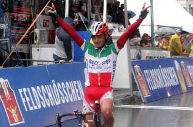 Peoplo Bettini takes the win. Will he take a stage win in this year's Tour de France too? Stay tuned to Roadcycling.com to find out!
